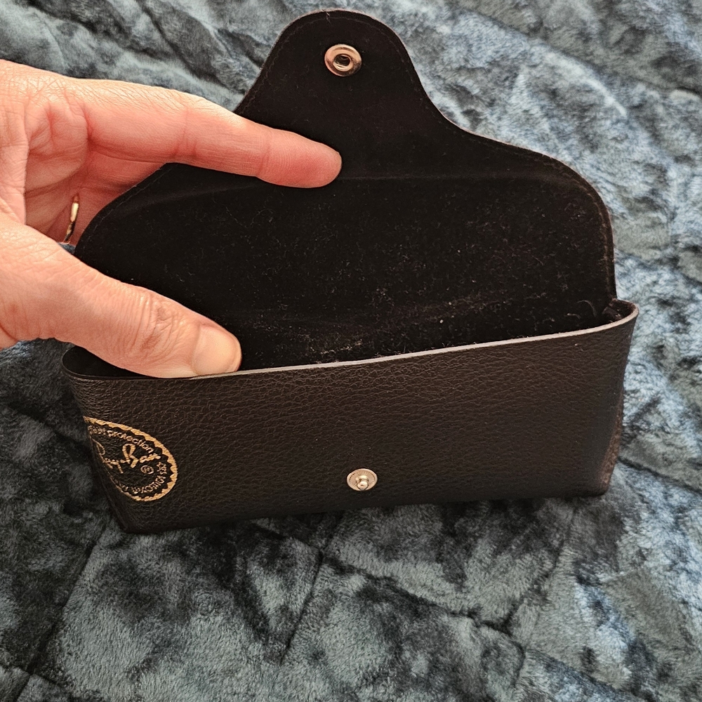 Ray-Ban Black Leather Sunglasses Case